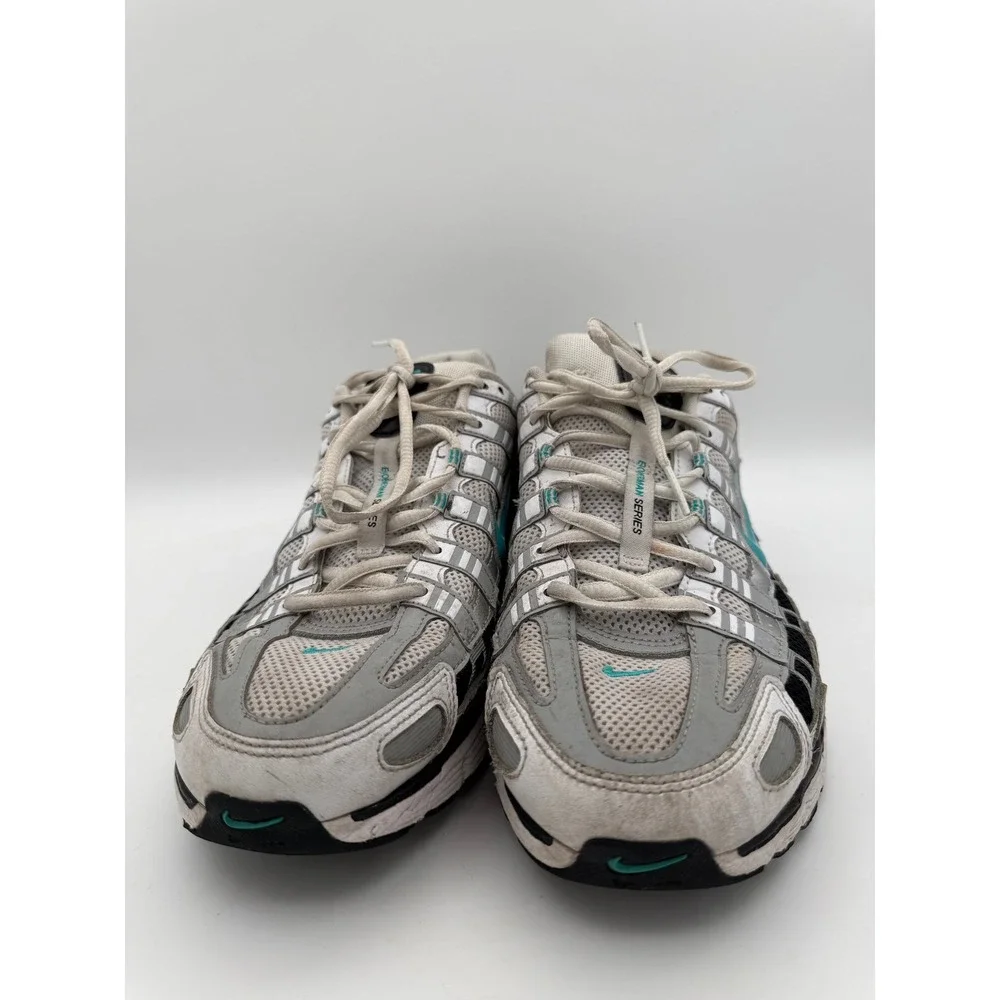 Nike P-6000 Bowerman Series White Metallic Silver Teal CD6404-103 Mens Size 11